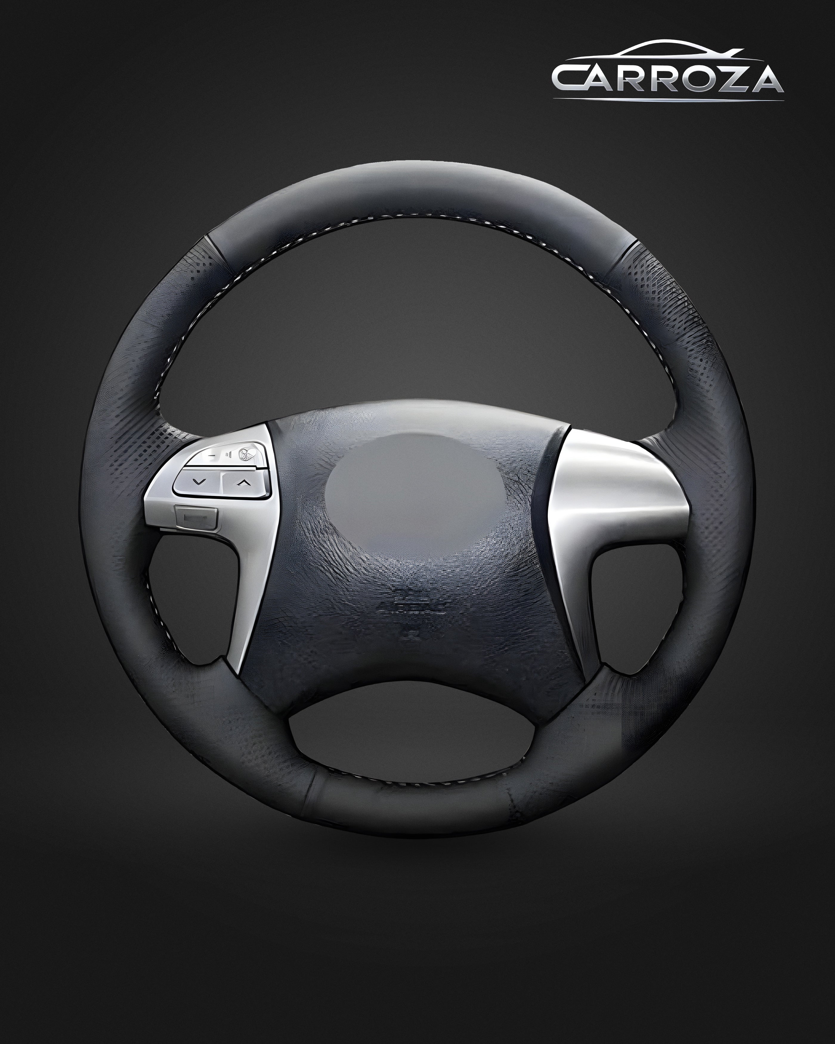 PUNCHING STEERING COVER - BLACK
